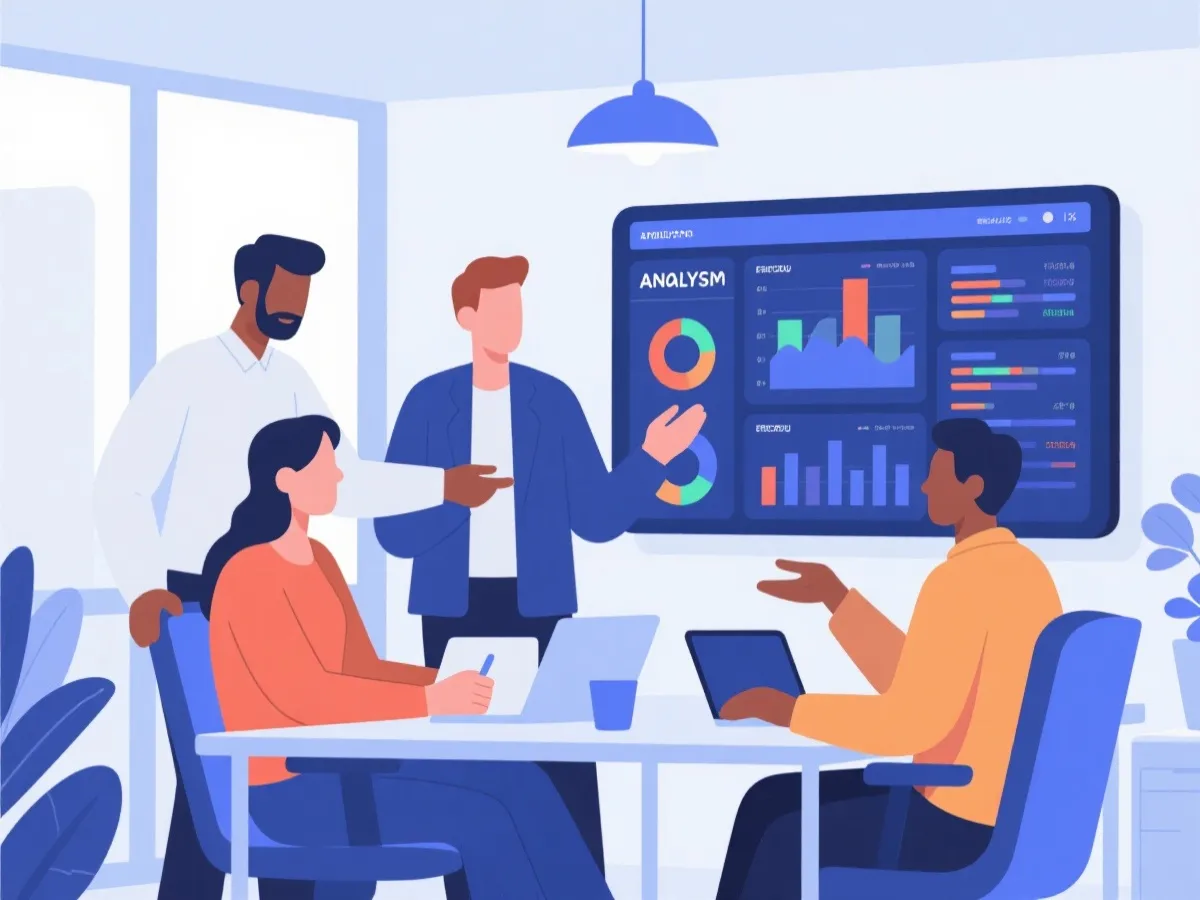 数据分析与协作场景示意图