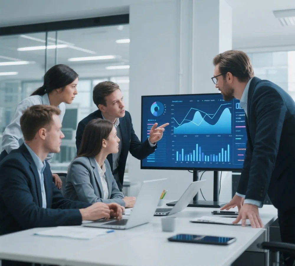 数据团队协作分析示意